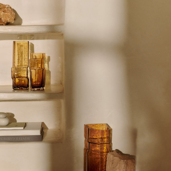 FERM LIVING Muro Vase, H30cm, Recycled Amber