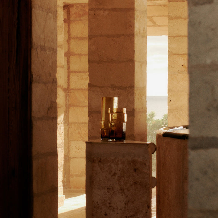 FERM LIVING Muro Vase, H30cm, Recycled Amber