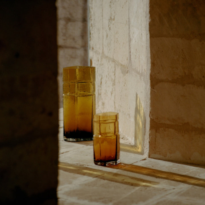 FERM LIVING Muro Vase, H38cm, Recycled Amber