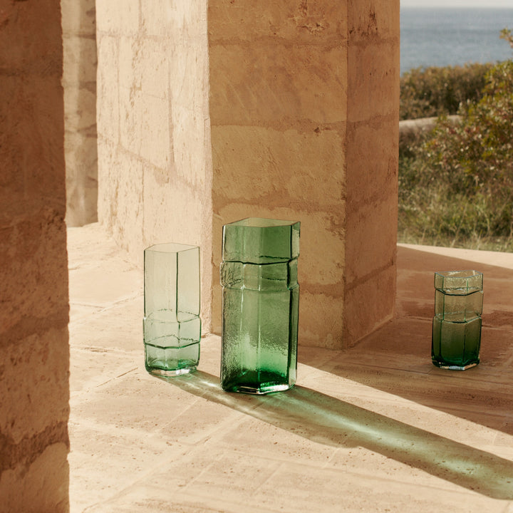 FERM LIVING Muro Vase, H30cm, Recycled Green