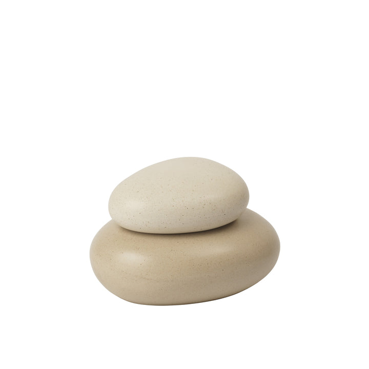 FERM LIVING Pebble Box, Medium, H11cm, Sand/Cream