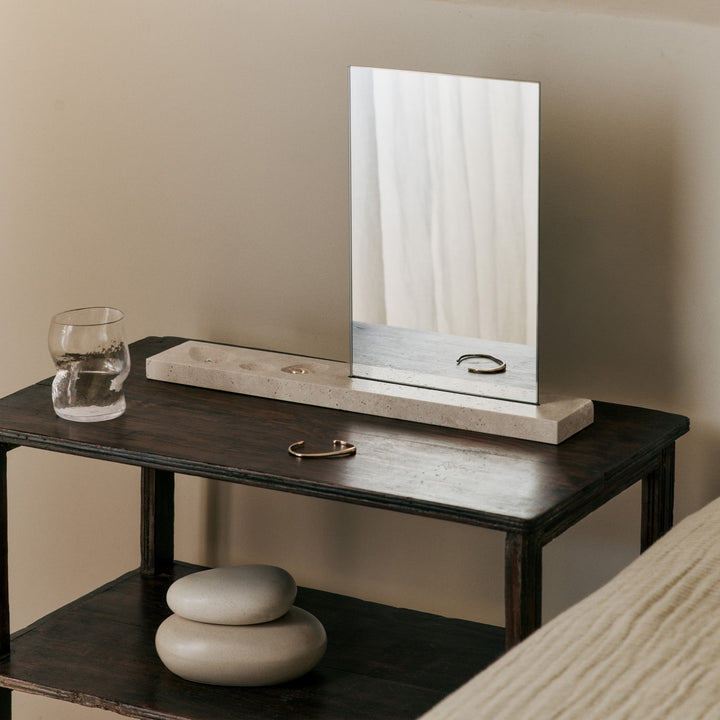 FERM LIVING Pebble Box, Medium, H11cm, Sand/Cream
