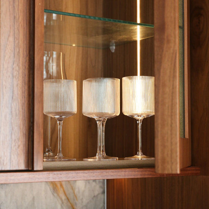 FERM LIVING Ripple Red Wine Glasses, Clear (Set of 2)