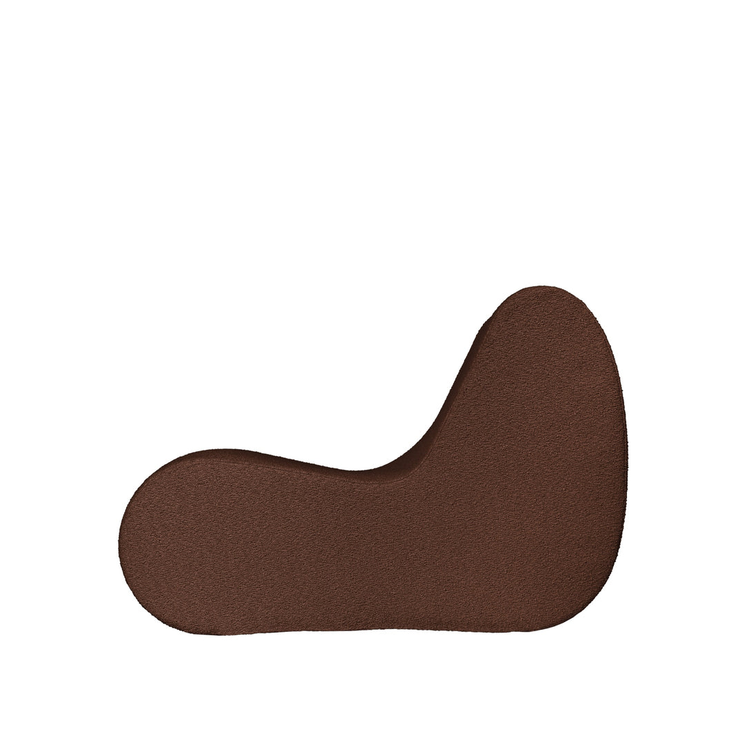 PRE-ORDER │ FERM LIVING Rouli Center Module, Pure Bouclé/Chestnut Brown
