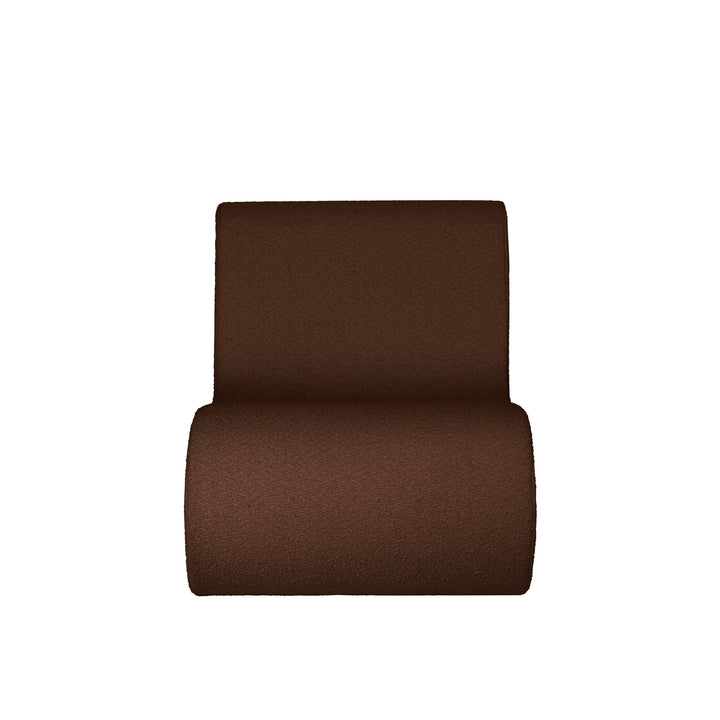 PRE-ORDER │ FERM LIVING Rouli Center Module, Pure Bouclé/Chestnut Brown
