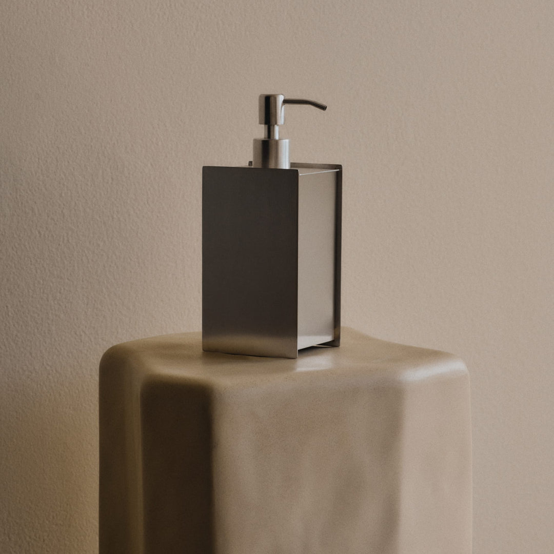 FERM LIVING Sama Soap Dispenser, Brushed Stainless Steel