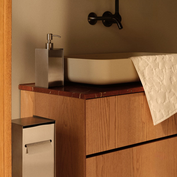 FERM LIVING Sama Soap Dispenser, Brushed Stainless Steel