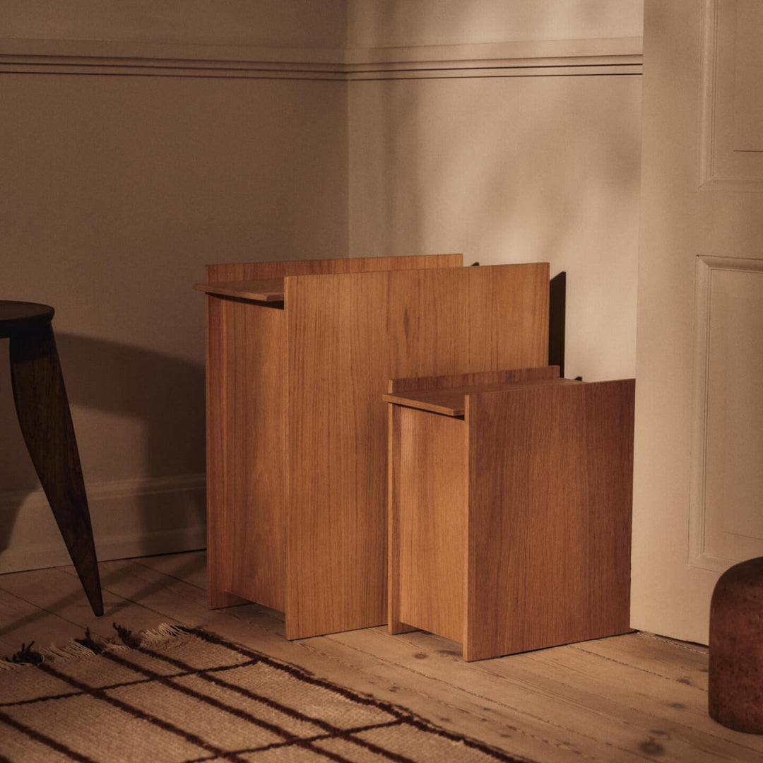 FERM LIVING Sama Wooden Bin, Oak