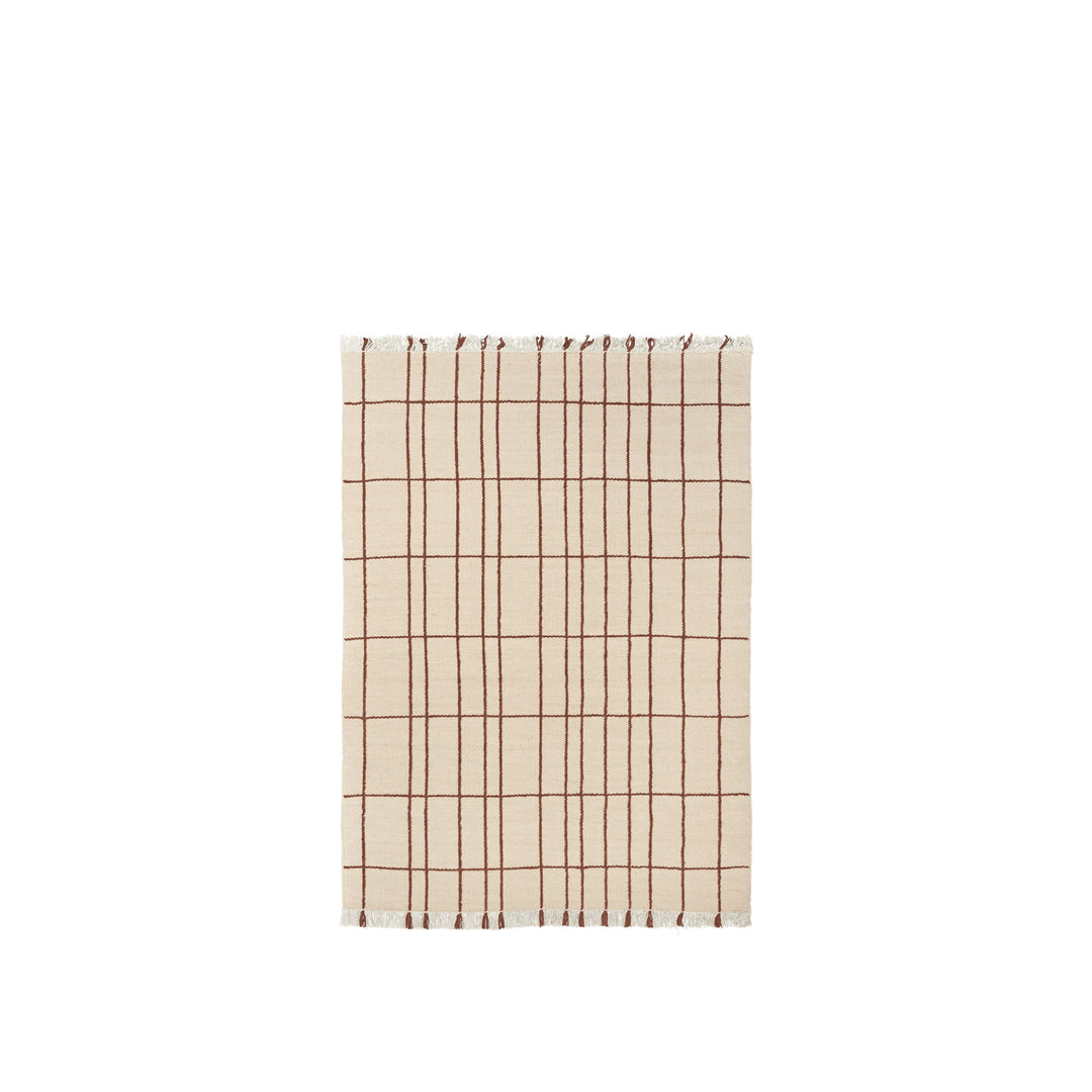 PRE-ORDER │ FERM LIVING Sen Rug, 140x200cm, Parchment/Chestnut