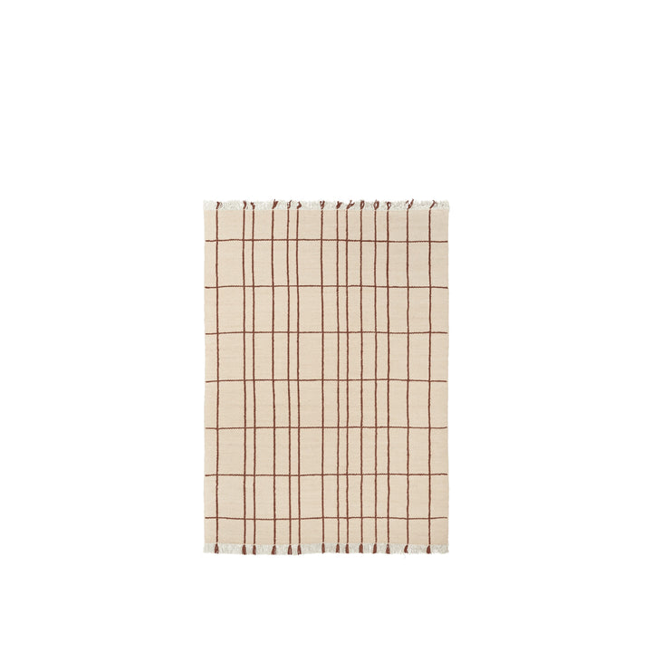 PRE-ORDER │ FERM LIVING Sen Rug, 140x200cm, Parchment/Chestnut