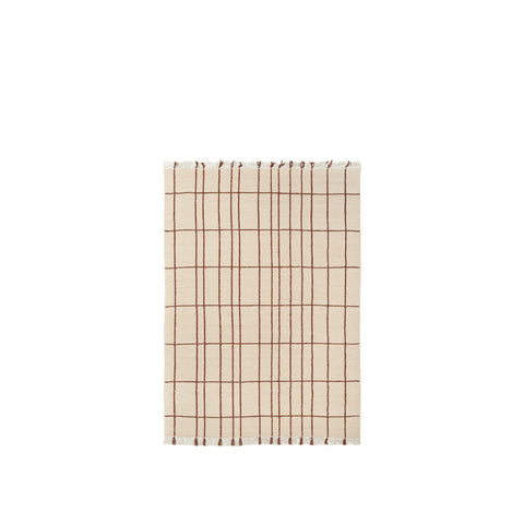 PRE-ORDER │ FERM LIVING Sen Rug, 140x200cm, Parchment/Chestnut