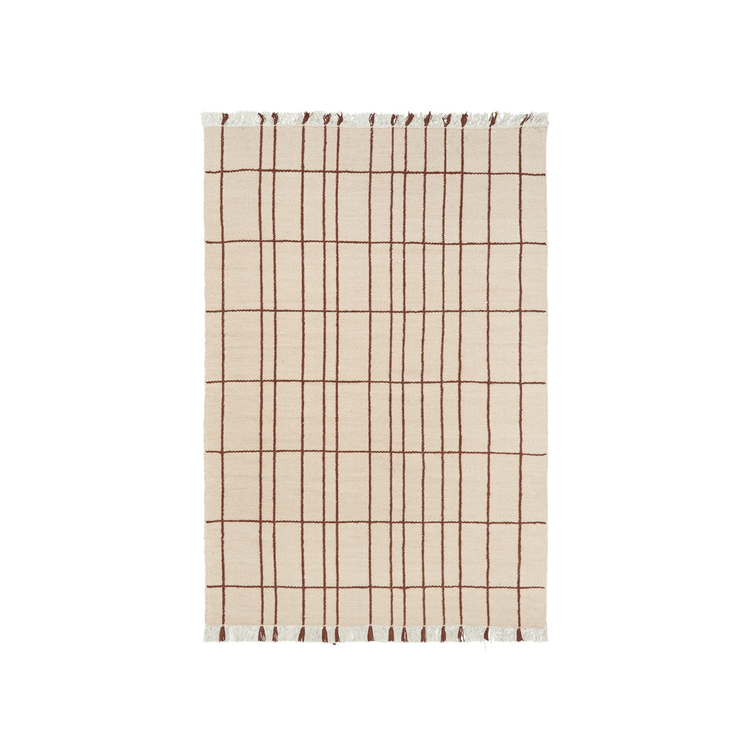 PRE-ORDER │ FERM LIVING Sen Rug, 170x240cm, Parchment/Chestnut