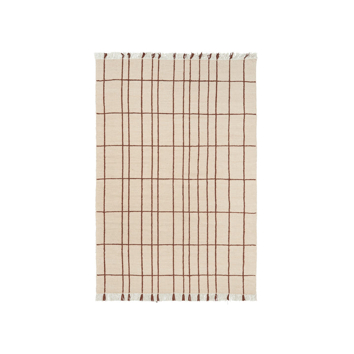 PRE-ORDER │ FERM LIVING Sen Rug, 170x240cm, Parchment/Chestnut