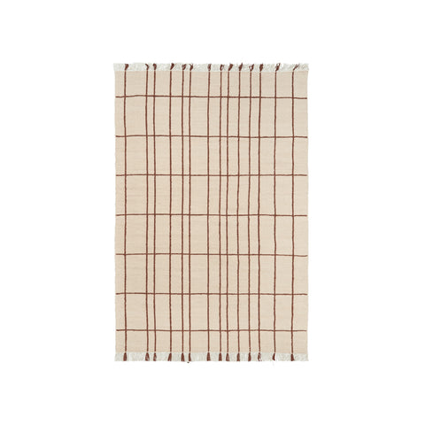 PRE-ORDER │ FERM LIVING Sen Rug, 170x240cm, Parchment/Chestnut