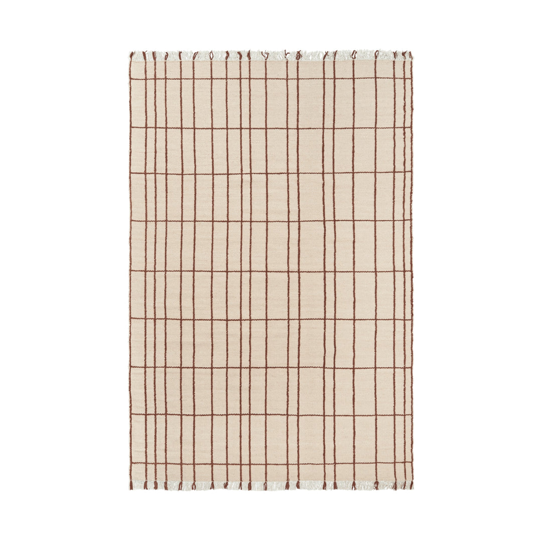 PRE-ORDER │ FERM LIVING Sen Rug, 200x300cm, Parchment/Chestnut