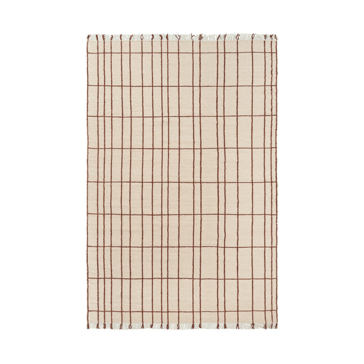 PRE-ORDER │ FERM LIVING Sen Rug, 200x300cm, Parchment/Chestnut