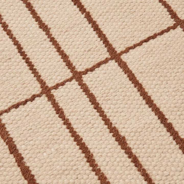 FERM LIVING Sen Runner, 80x200cm, Parchment/Chestnut