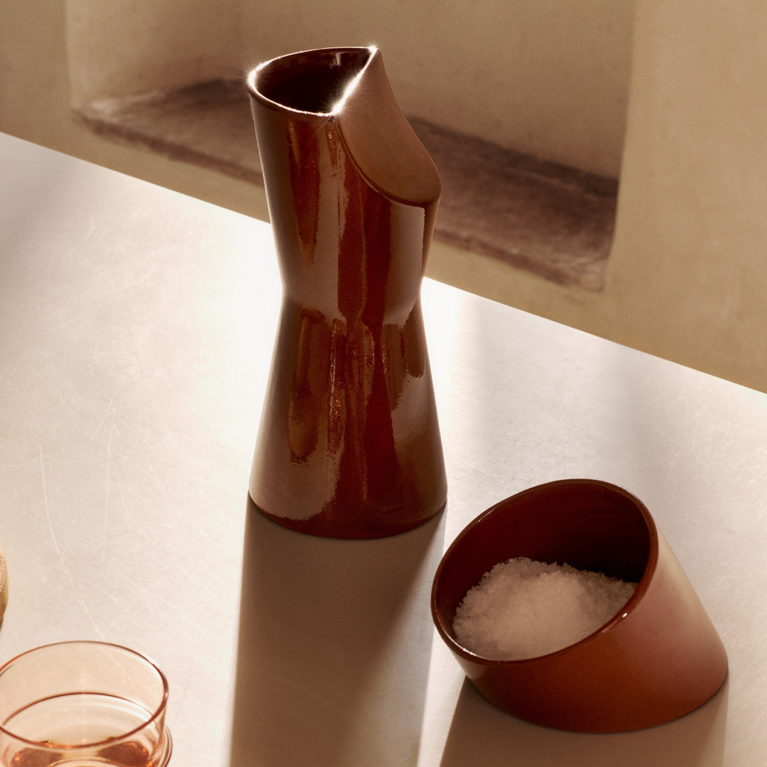 FERM LIVING Sola Salt Pig H10cm, Terracotta