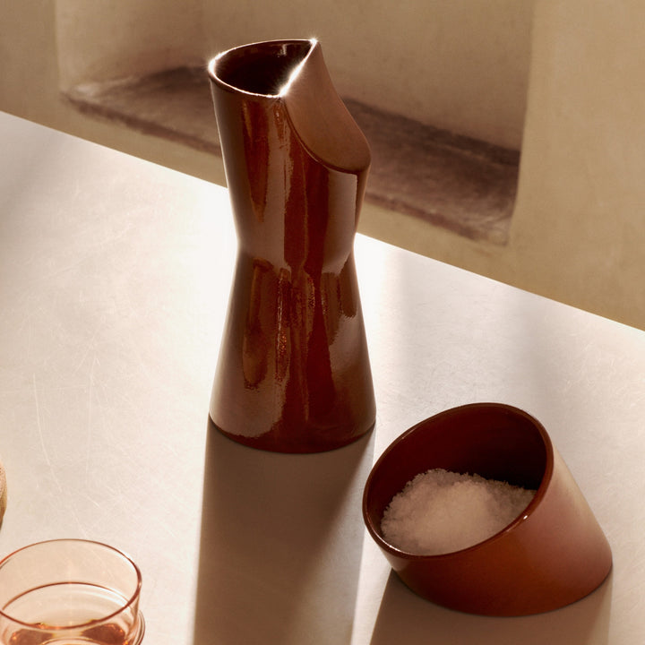 FERM LIVING Sola Salt Pig H10cm, Terracotta