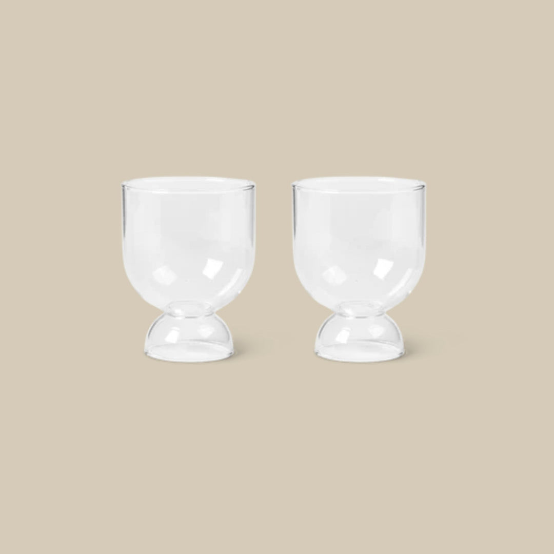 FERM LIVING Still Glasses, Clear (Set of 2)