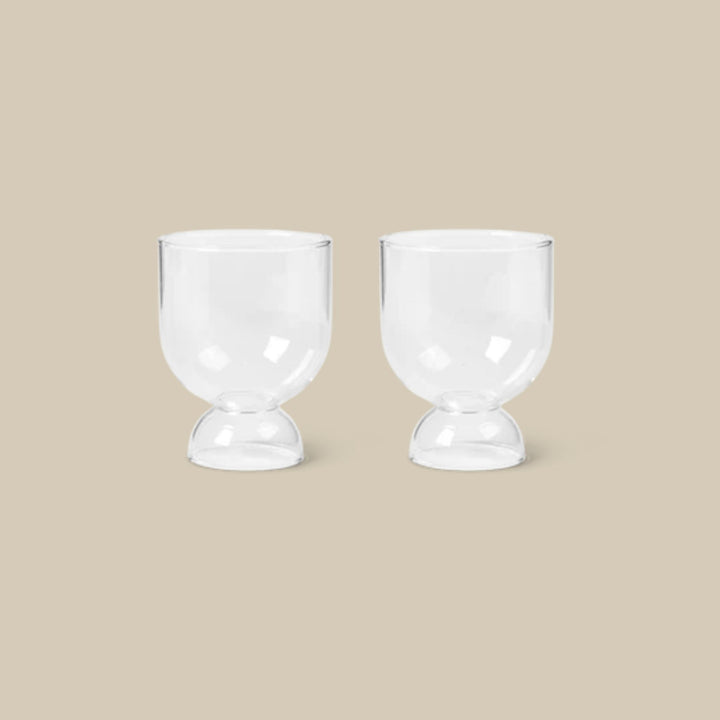 FERM LIVING Still Glasses, Clear (Set of 2)