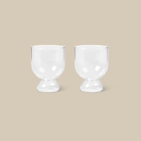 FERM LIVING Still Glasses, Clear (Set of 2)