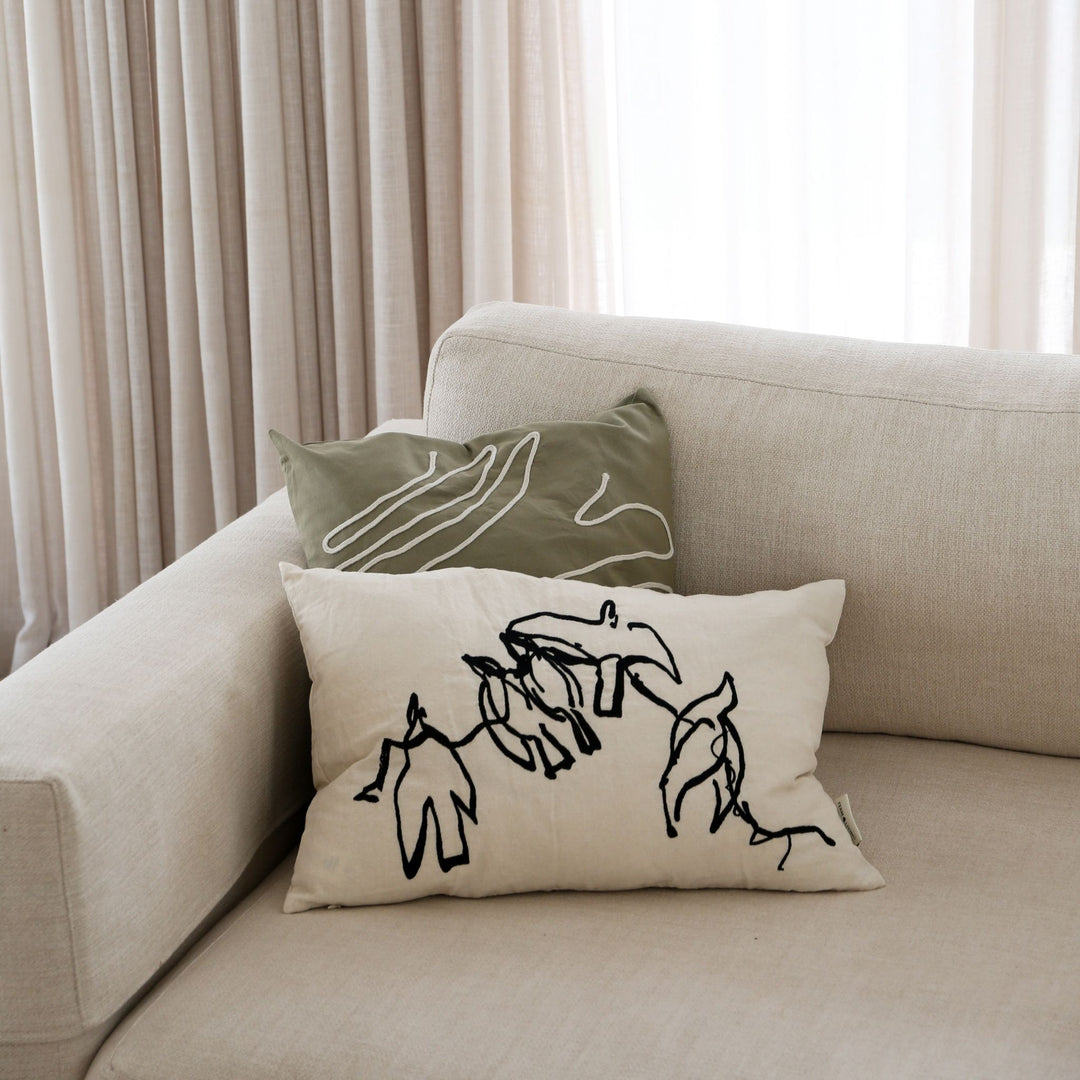 FERM LIVING Jot Cushion, Elm Green