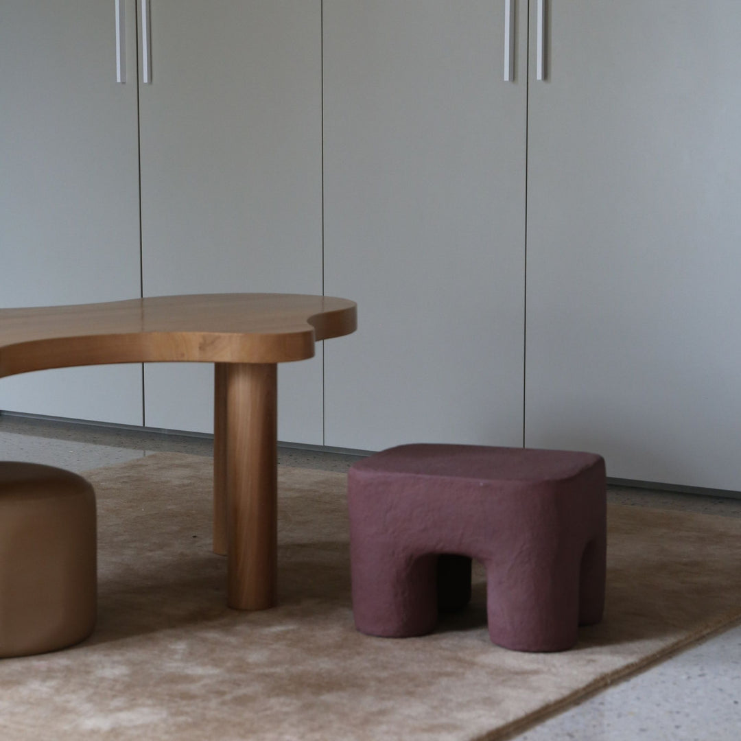 FERM LIVING Podo Stool, Red Brown