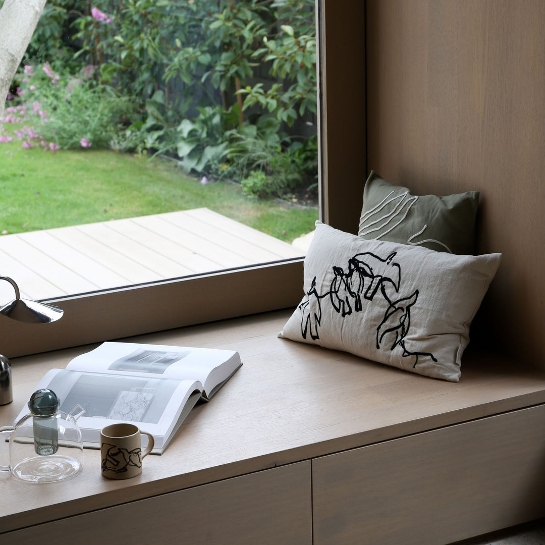 FERM LIVING Jot Cushion, Elm Green