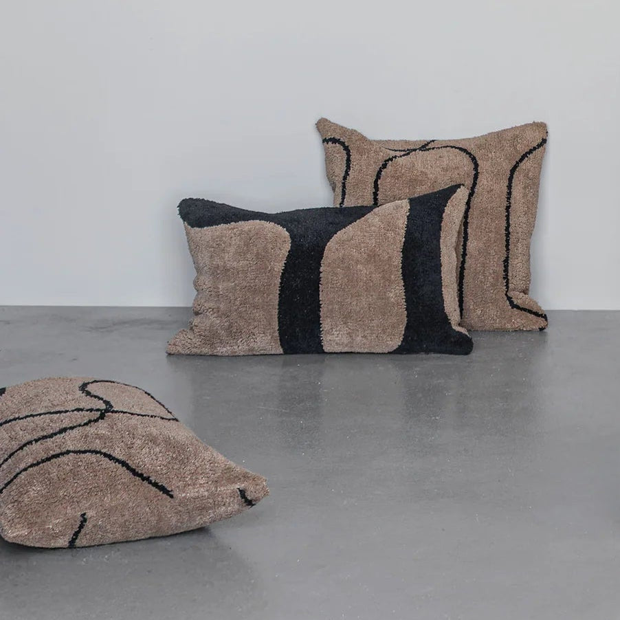 METTE DITMER FIGURA Tufted Cushion Cover 40x60cm, Brown