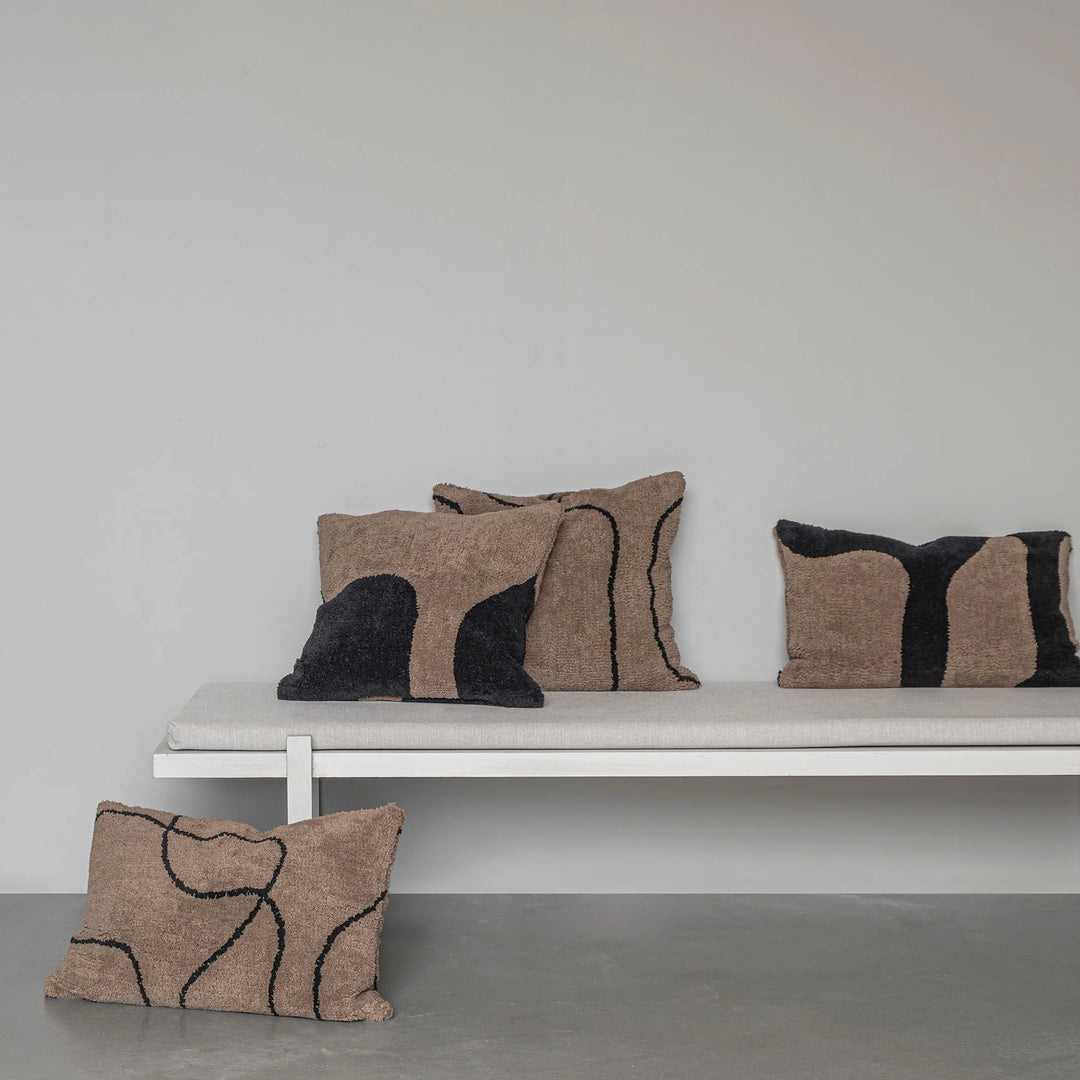 METTE DITMER FIGURA Tufted Cushion Cover 50x50cm, Brown