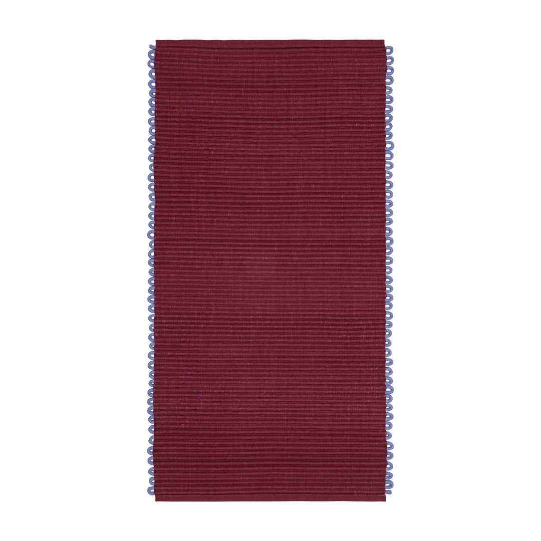 FINARTE Kumpu Wool Rug/Door Mat, 60x90cm, Burgundy