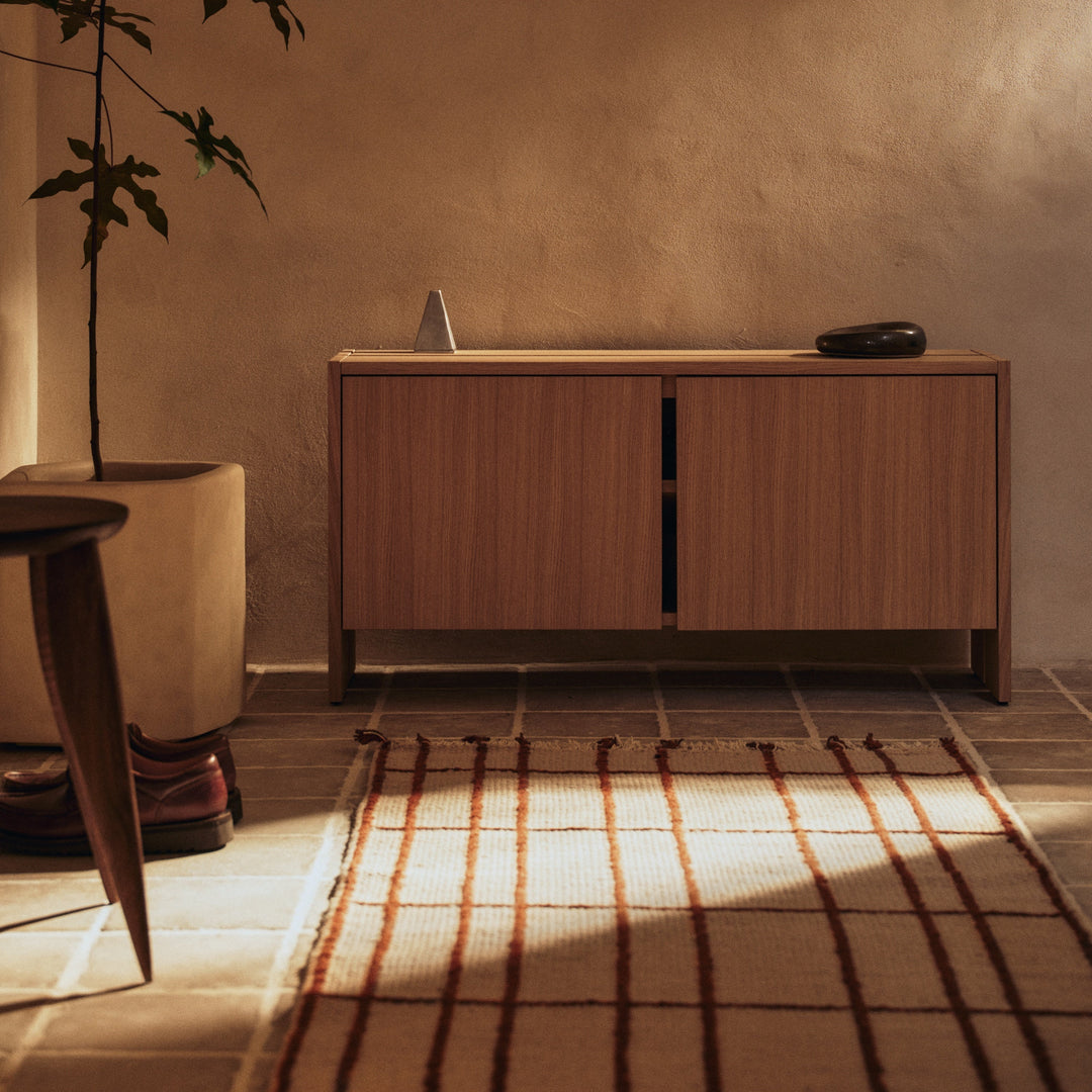 FERM LIVING Sen Runner, 80x200cm, Parchment/Chestnut