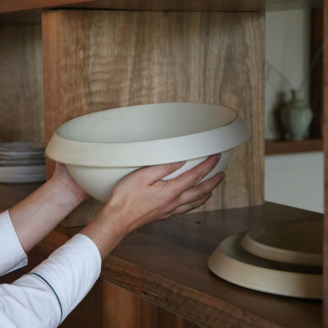 FERM LIVING Erena Serving Bowl, D32cm, Cream