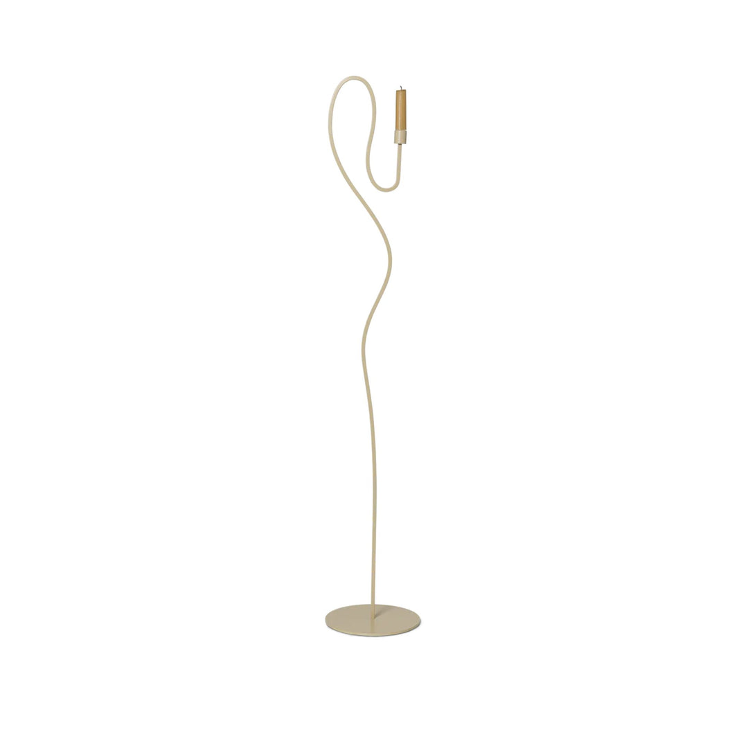 FERM LIVING Valse Floor Candle Holder, Cashmere