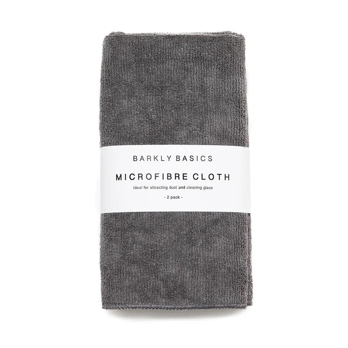 BARKLY BASICS Microfibre Cloths, Grey (2 Pack)