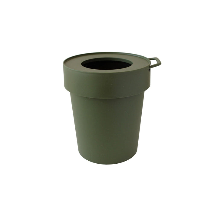 HACHIMAN-KASEI Tap Trash Bin, Small 5L, Khaki
