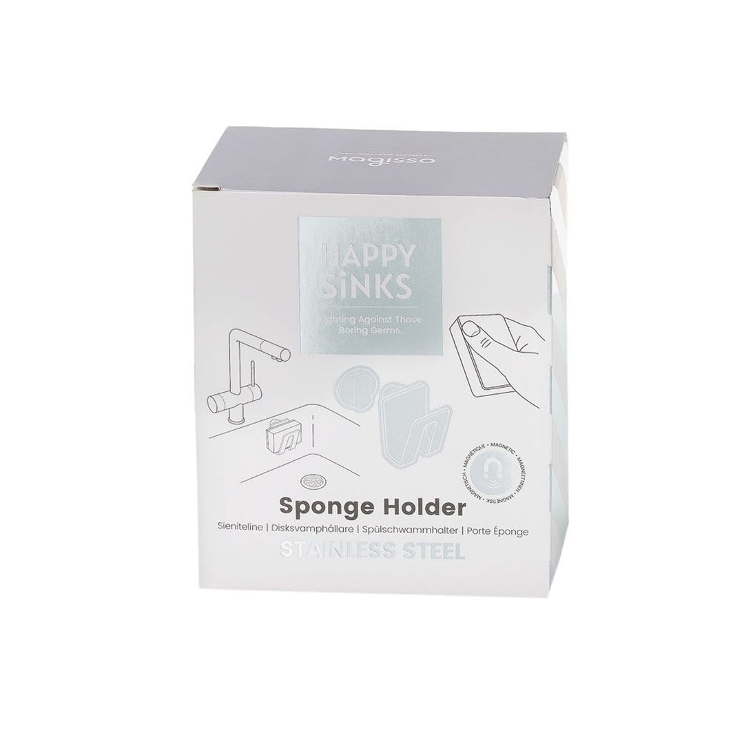 HAPPY SiNKS by MAGISSO Sink Magnetic Sponge Holder, Stainless Steel
