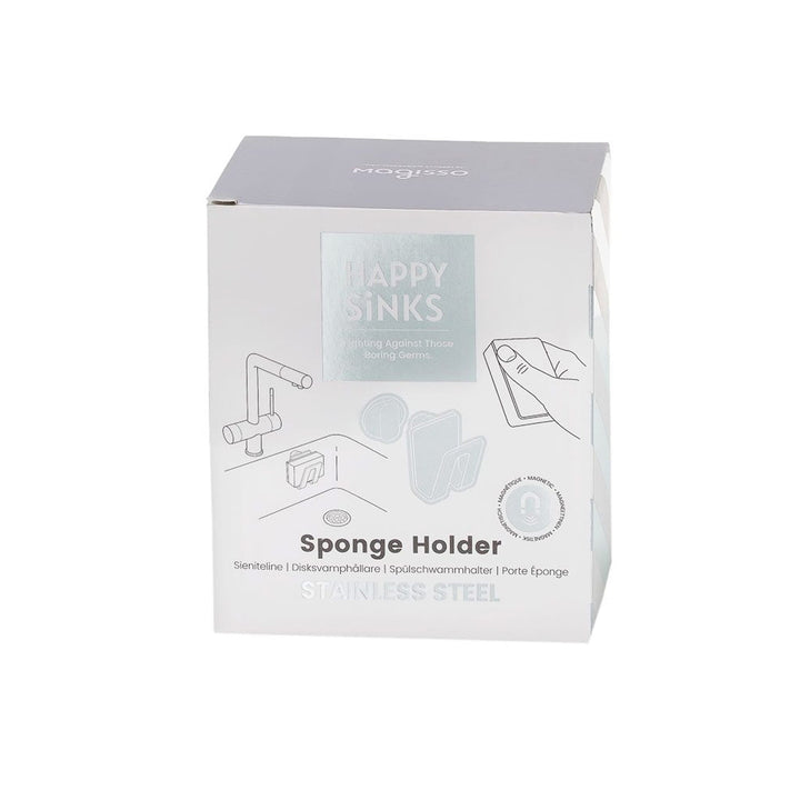 HAPPY SiNKS by MAGISSO Sink Magnetic Sponge Holder, Stainless Steel