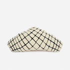 HAUS ÜGER Grid Slim Cushion, 40x80cm, Off-White