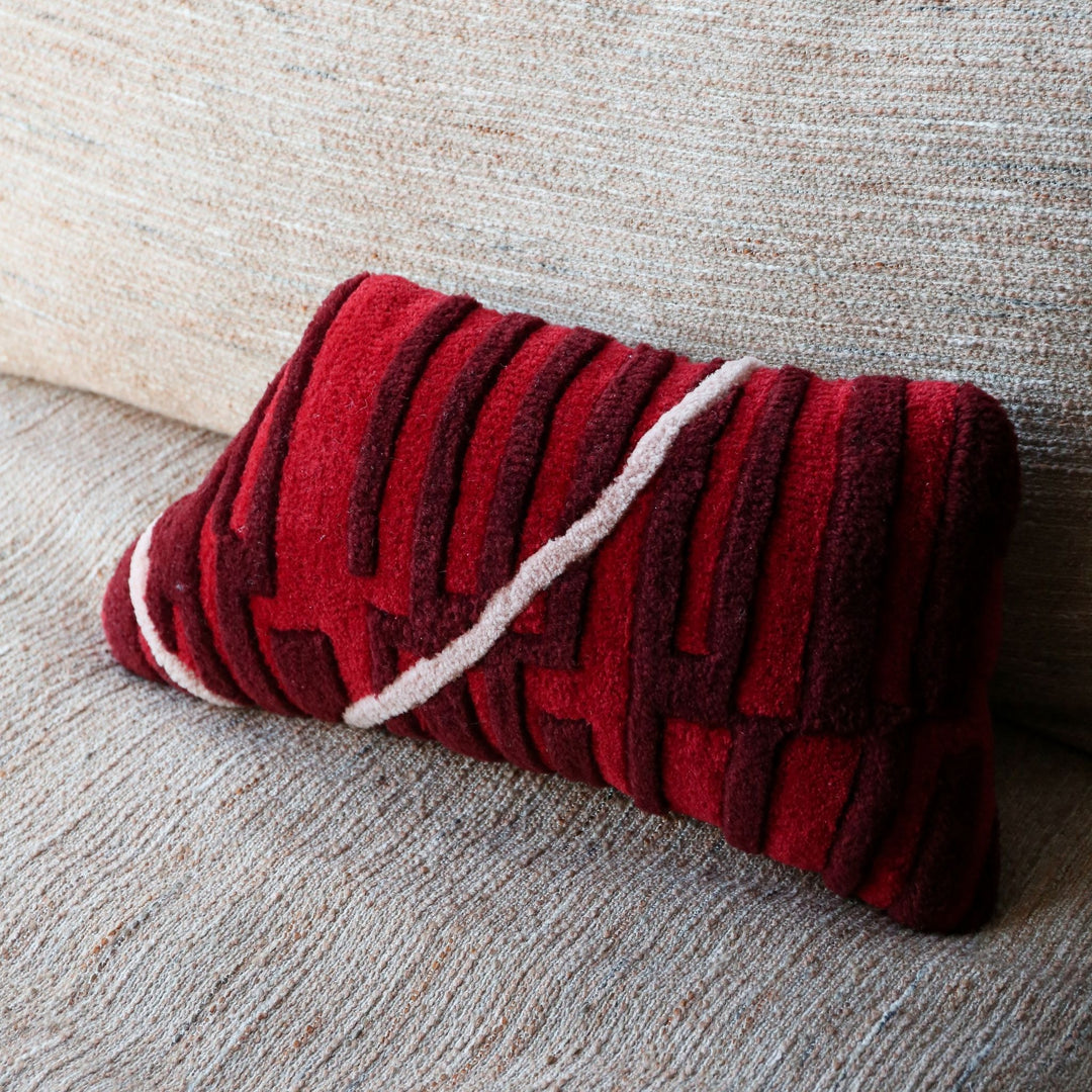 HAUS ÜGER Maya Cushion, 35x60cm, Red