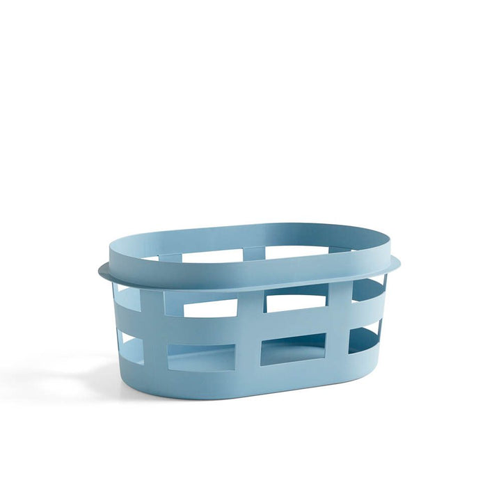 Hay washing laundry basket on a white background