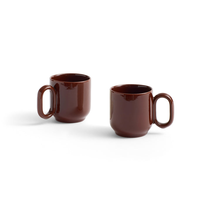 HAY Barro Cup/Mug, Burgundy (Set of 2)