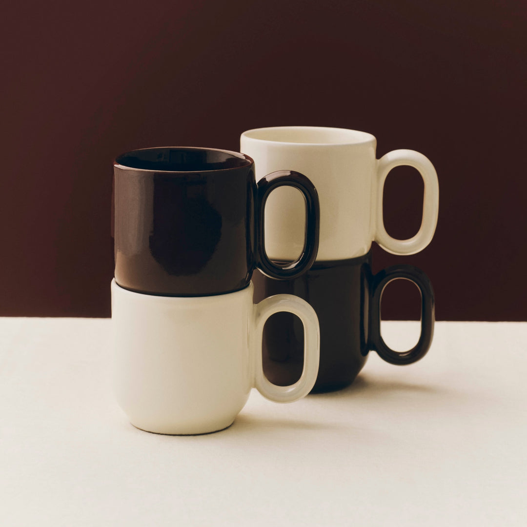 HAY Barro Cup/Mug, Burgundy (Set of 2)