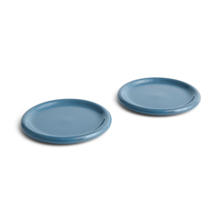 HAY Barro Plate, D24cm, Dark Blue (Set of 2)