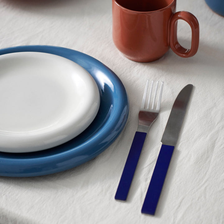 HAY Barro Plate, D24cm, Dark Blue (Set of 2)