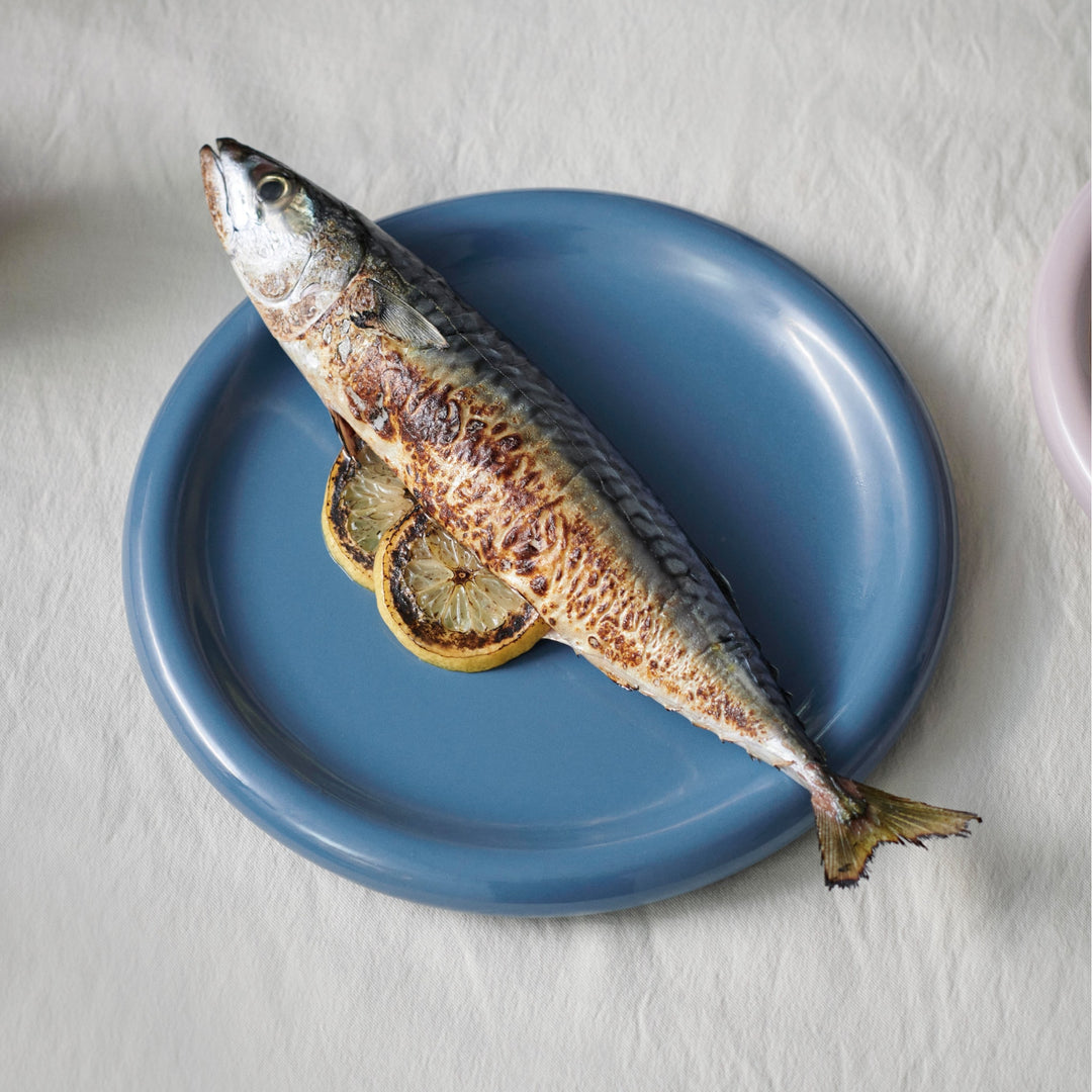 HAY Barro Plate, D24cm, Dark Blue (Set of 2)