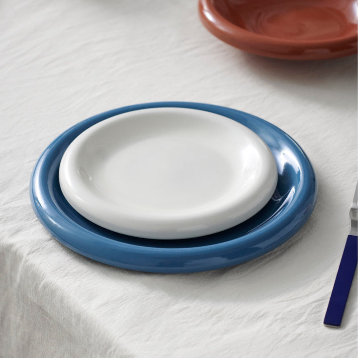 HAY Barro Plate, D24cm, Dark Blue (Set of 2)