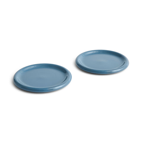 HAY Barro Plate, D24cm, Dark Blue (Set of 2)