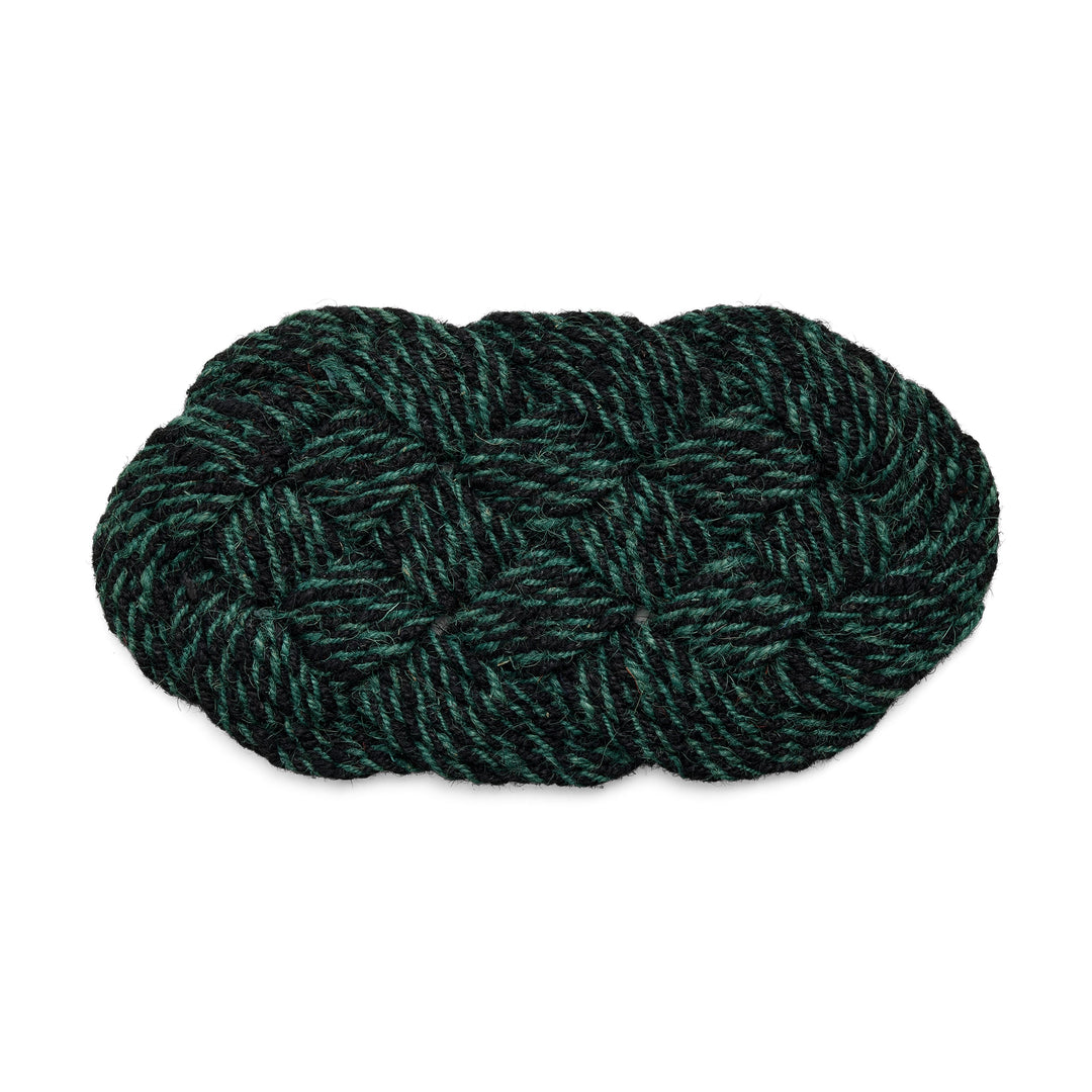HAY Coco Door Mat, Swirl, Green and Black